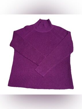 Eileen Fisher Regenerative Wool Sweater Purple Size Small Rn78121 Turtleneck